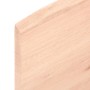 Detailaufnahme Waschtischplatte aus Eiche, Teil des vidaXL Sets mit Stahlhalterung.