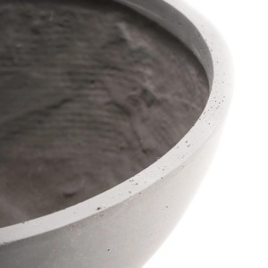 Graue Pflanzwerk Pflanzschale Bowl Premium, 45 cm, frostbeständig mit Lotus-Effekt.