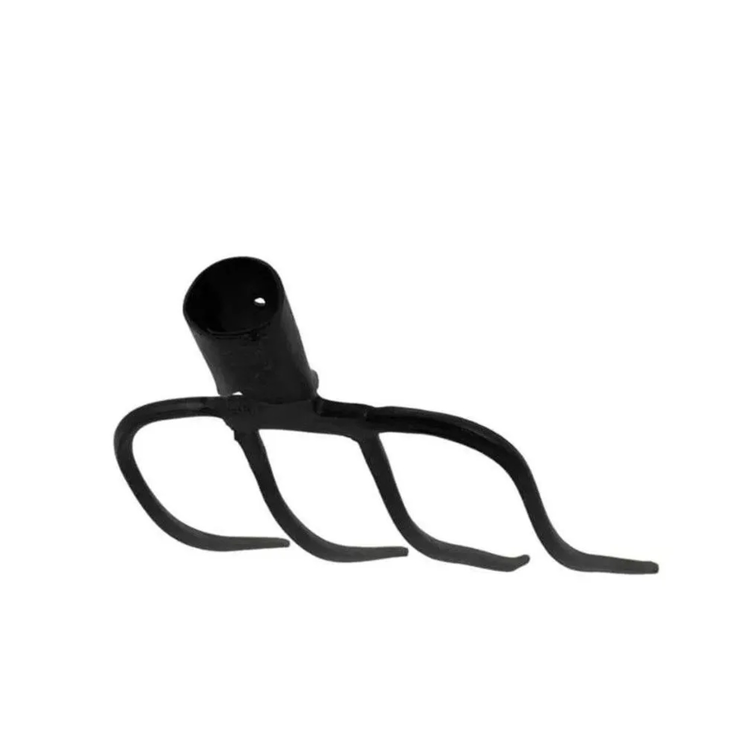 Schwarze Galaflor Dunggabel aus geschmiedetem Stahl mit 4 Zinken, ohne Stiel. Ideal für Garten und Stall.