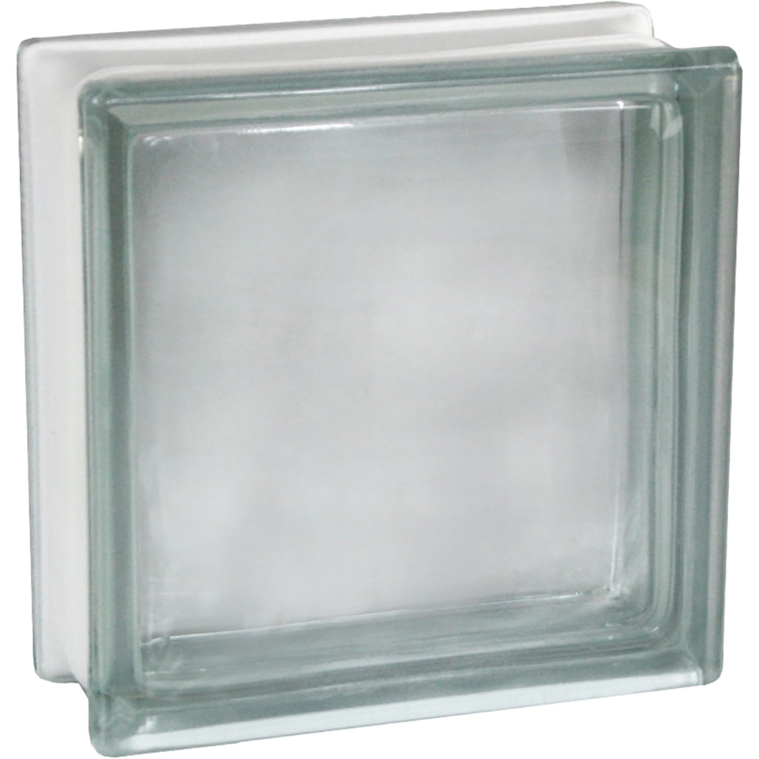 Glasstein Vollsicht Klar Schallschutz 19 cm x 19 cm x 8 cm