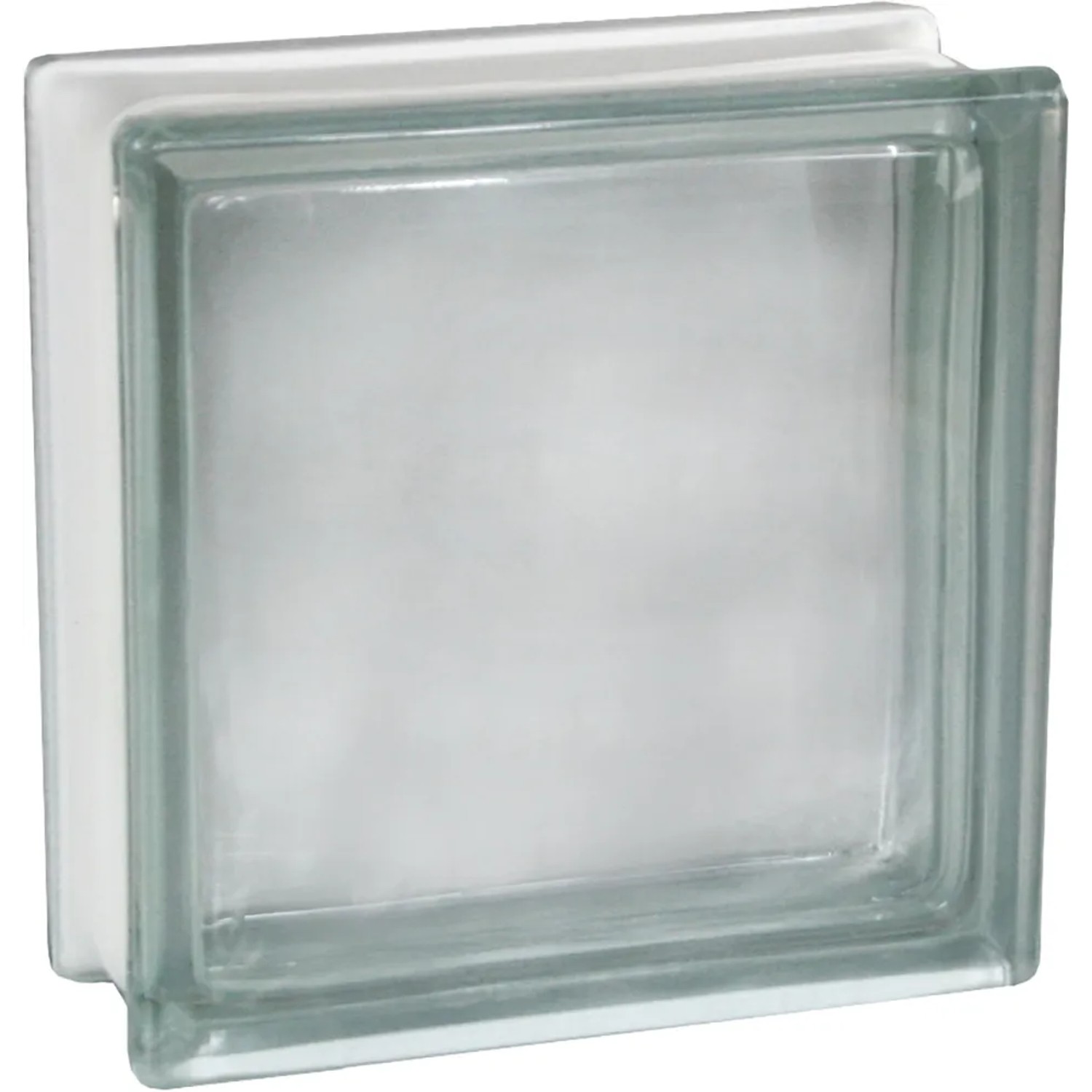 Glasstein Vollsicht Klar Schallschutz 19 cm x 19 cm x 8 cm