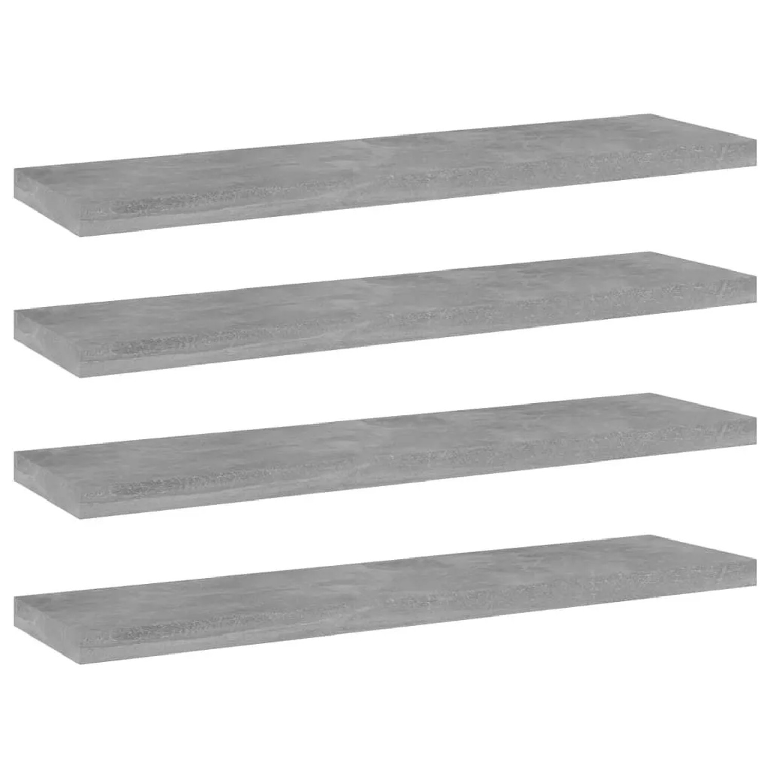 vidaXL Bücherregal-Bretter 4 Stk Betongrau 40x10x1,5 cm Holzwerkstoff 805130