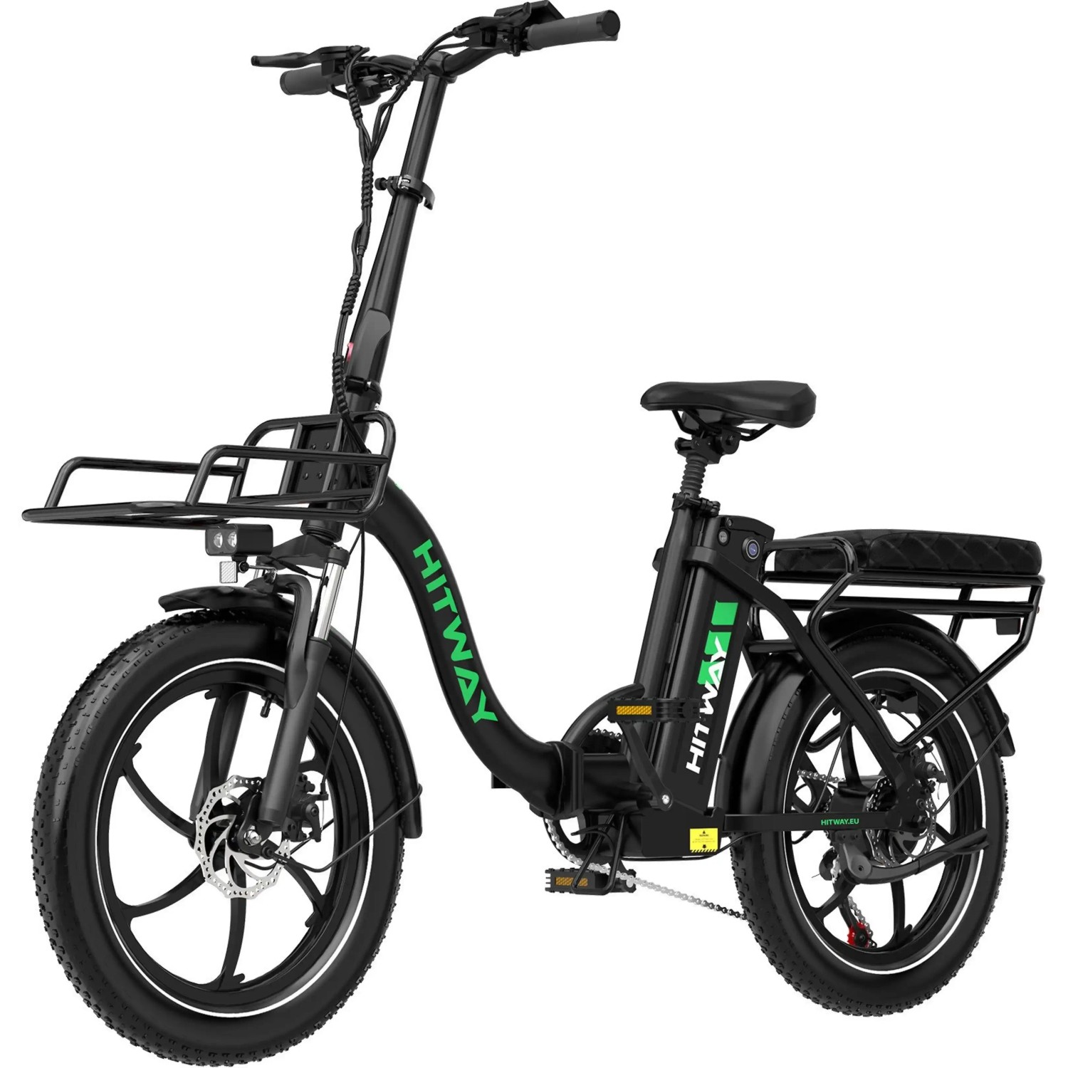 HITWAY E-Bike BK6SL1 20x3,0 Zoll 15,6 Ah Akku Reichweite 70-150KM 250W 7 Gang APP NFC