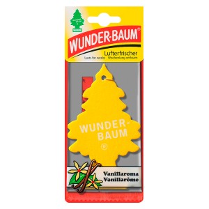 Wunderbaum Lufterfrischer Vanille, gelber Duftbaum für Auto
