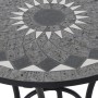 Detailansicht des Siena Garden Como Gartentischs, rund, Ø 70 cm, grau, mit Mosaikmuster.