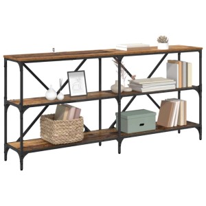 vidaXL Konsolentisch mit Regal mit Speicher Altholz 160 x 30 x 75 cm 881902