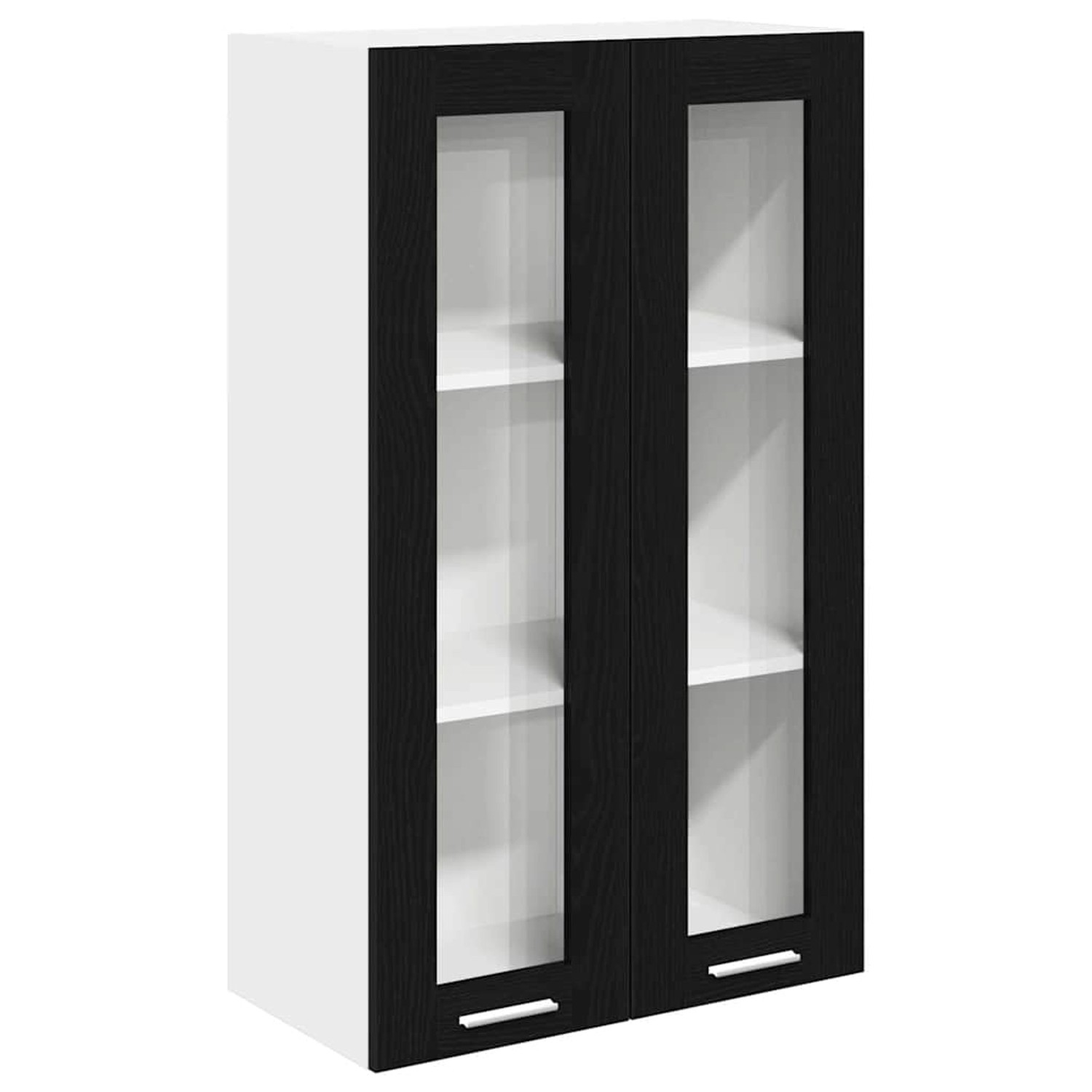 vidaXL Hängeschrank mit Tür Riga Schwarz Eichen-Optik 60 x 31 x 100 cm 8843 günstig online kaufen