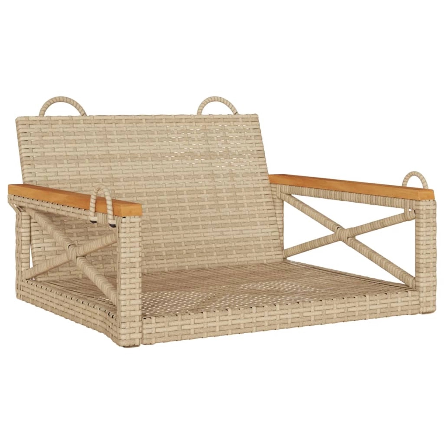 vidaXL Hängesessel Beige 63x62x40 cm Poly Rattan 368172 günstig online kaufen
