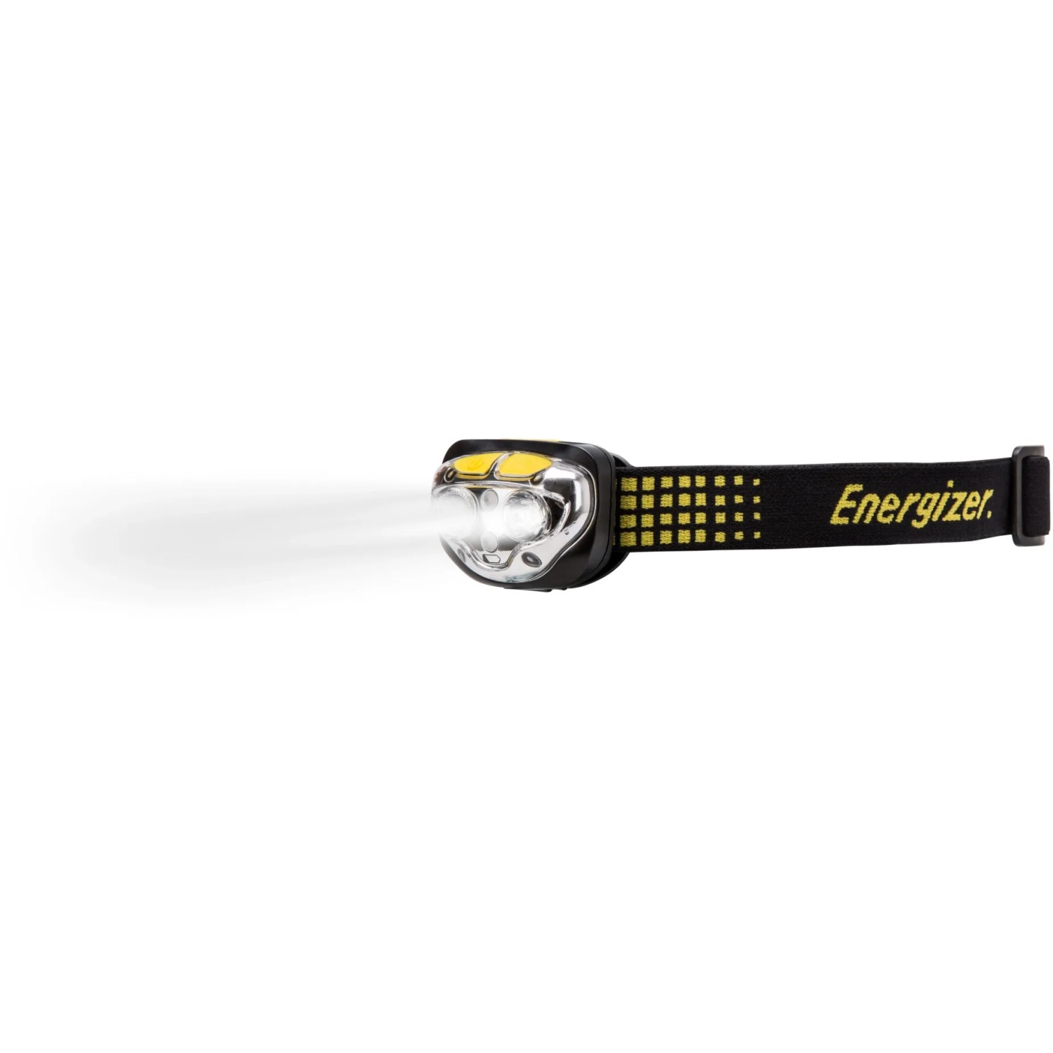 Energizer Vision Ultra Kopflampe mit 3xAAA Batterien, leuchtend.