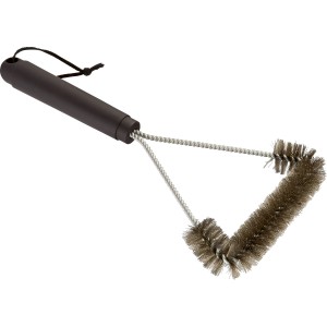 Dreieckige Jamestown Grillbürste mit Edelstahlborsten für die Grillreinigung.