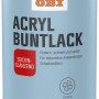 OBI Acryl Buntlack Silbergrau, seidenglänzend, 500ml Dose. Für Innen- und Außenbereich.