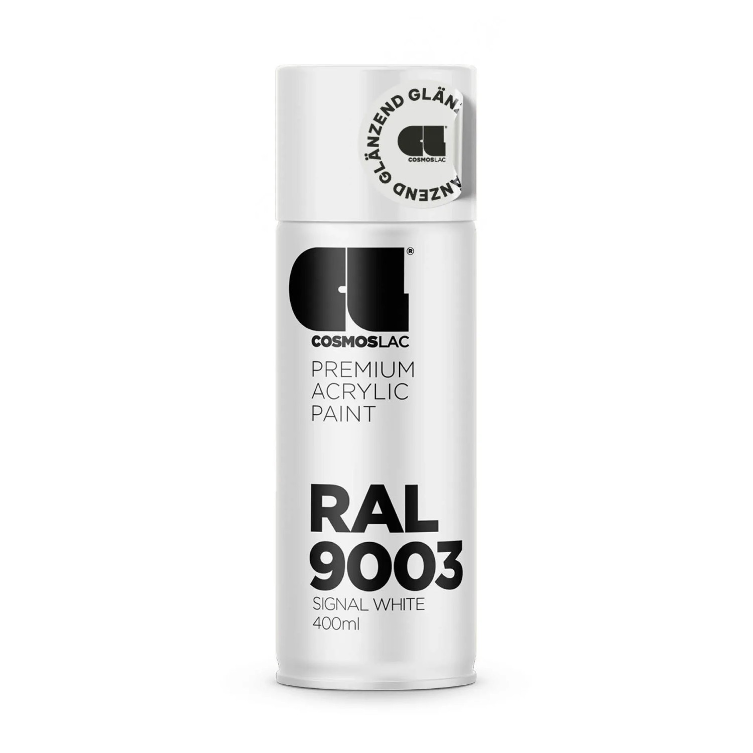 COSMOS LAC Acryllack Sprühdose in Vielen RAL Farbtönen  400ml Spraydose Perfekt für DIY Upcycling  RAL 9003 Signalweiß