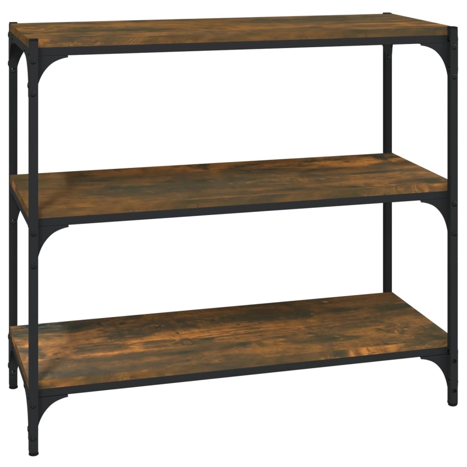 VidaXL Bücherregal Räuchereiche 80x33x70,5 cm Holzwerkstoff und Stahl günstig online kaufen