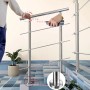 Edelstahl Geländer 80cm mit 3 Querstäben für Treppen, Innen- und Außenbereich.