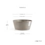 Braungraue Ecopots Pflanzschale Frankfurt, 40 cm. Ideal für Innen- und Außenbereich.