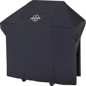 Schwarze Jamestown Wetterschutzhülle für Kane 2 Brenner Gasgrill, schützt vor Wind und Wetter.