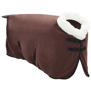 vidaXL Pferdedecke Volles Dunkelbraun 105 cm Polarfleece 42013340