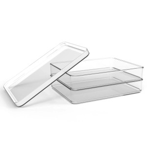 Rotho Kühlschrankorganizer-Set Loft 0,85 l Weiß 2-teilig