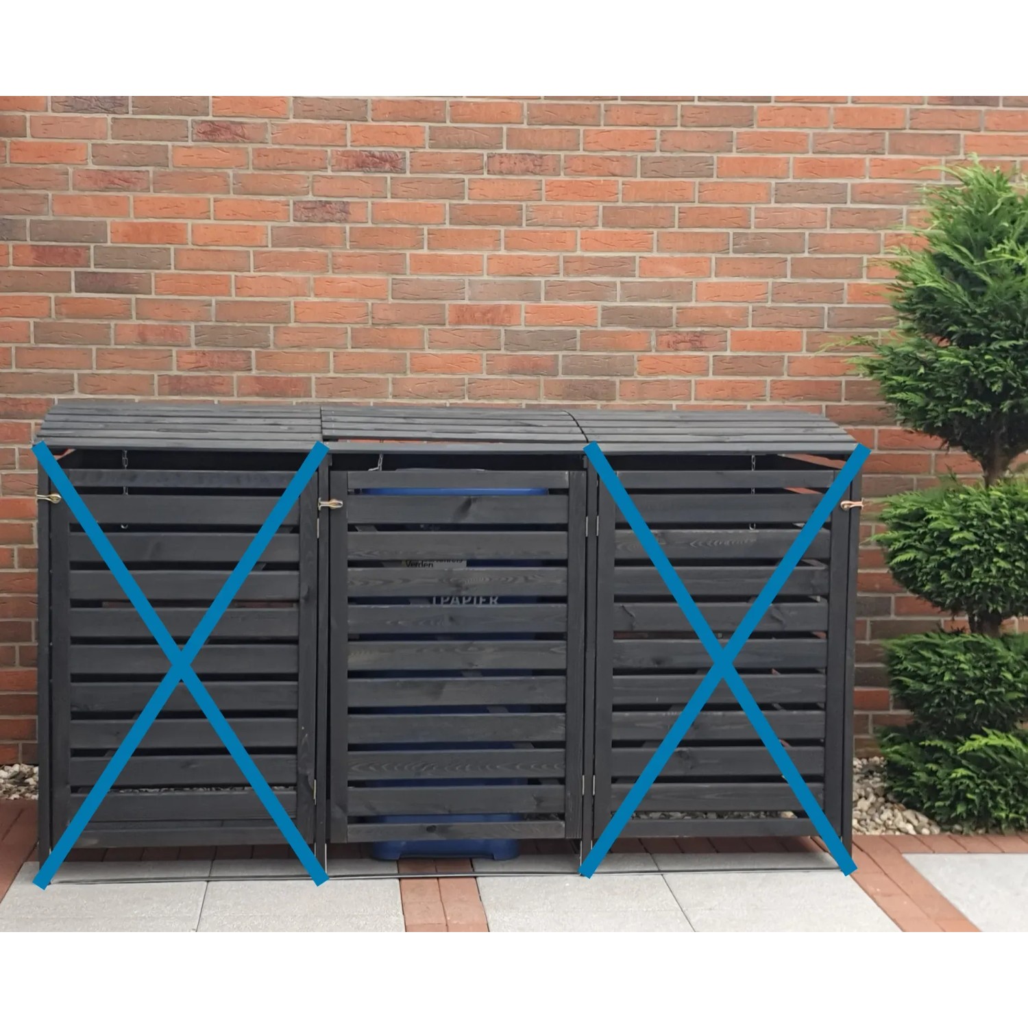 Promadino Mülltonnenbox Vario, Natur, Für 2 T | Preisvergleich