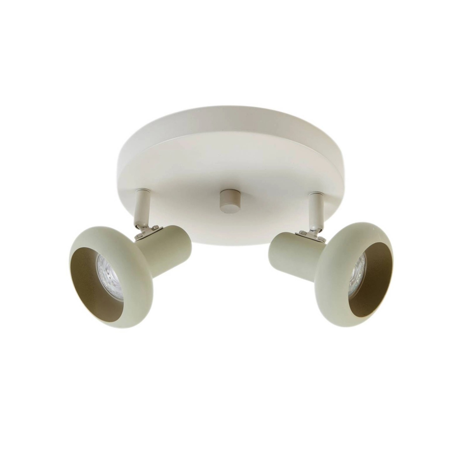 Thumbnail - Lindby Strahler Huby 10030144 in Creme aus Metall 2-flammig GU10 Wohnzimmerleuchte