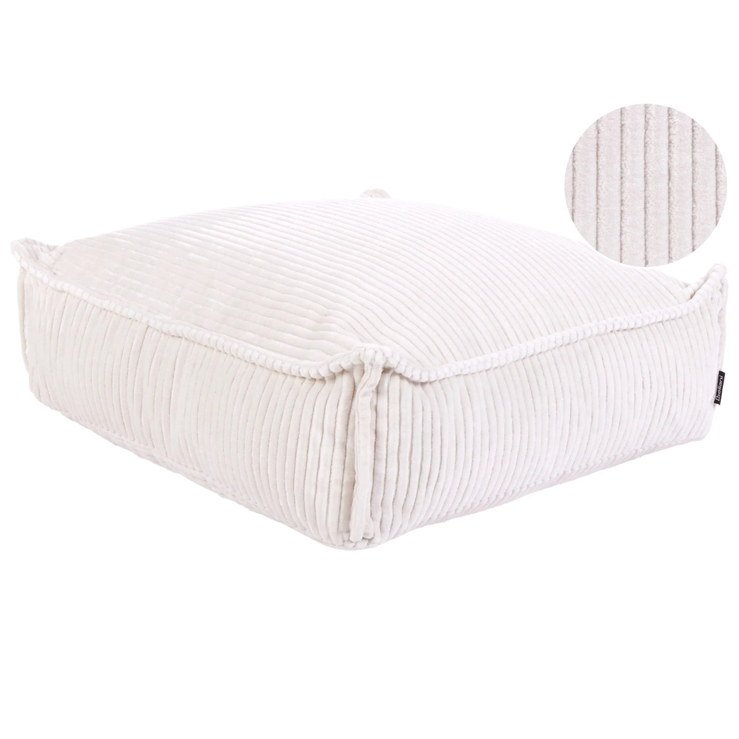 Beliani Bodenkissen ALLOZAI Hellbeige 55x55x20