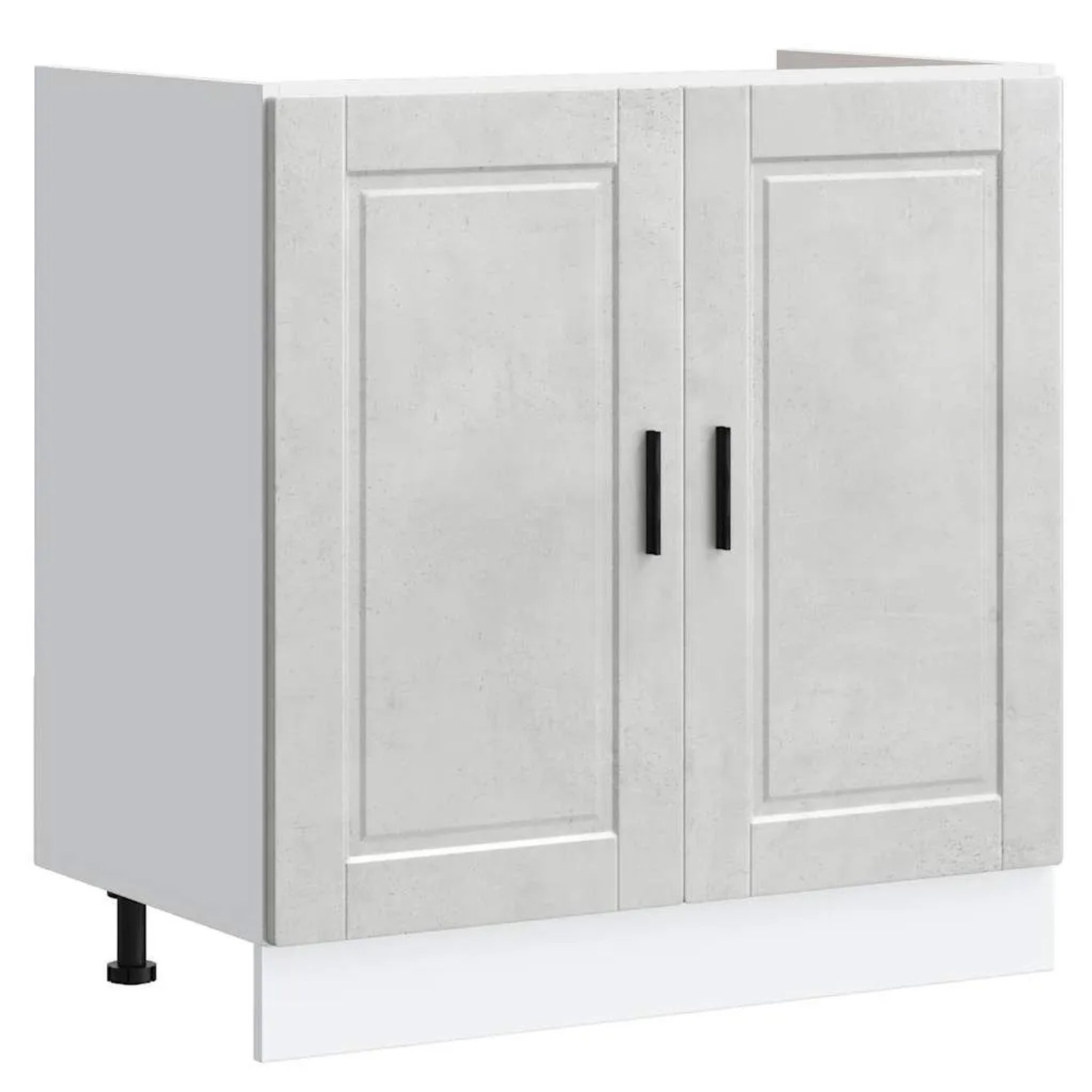 vidaXL Spülenunterschrank Porto Betongrau 80x46x81,5 cm Holzwerkstoff 853931