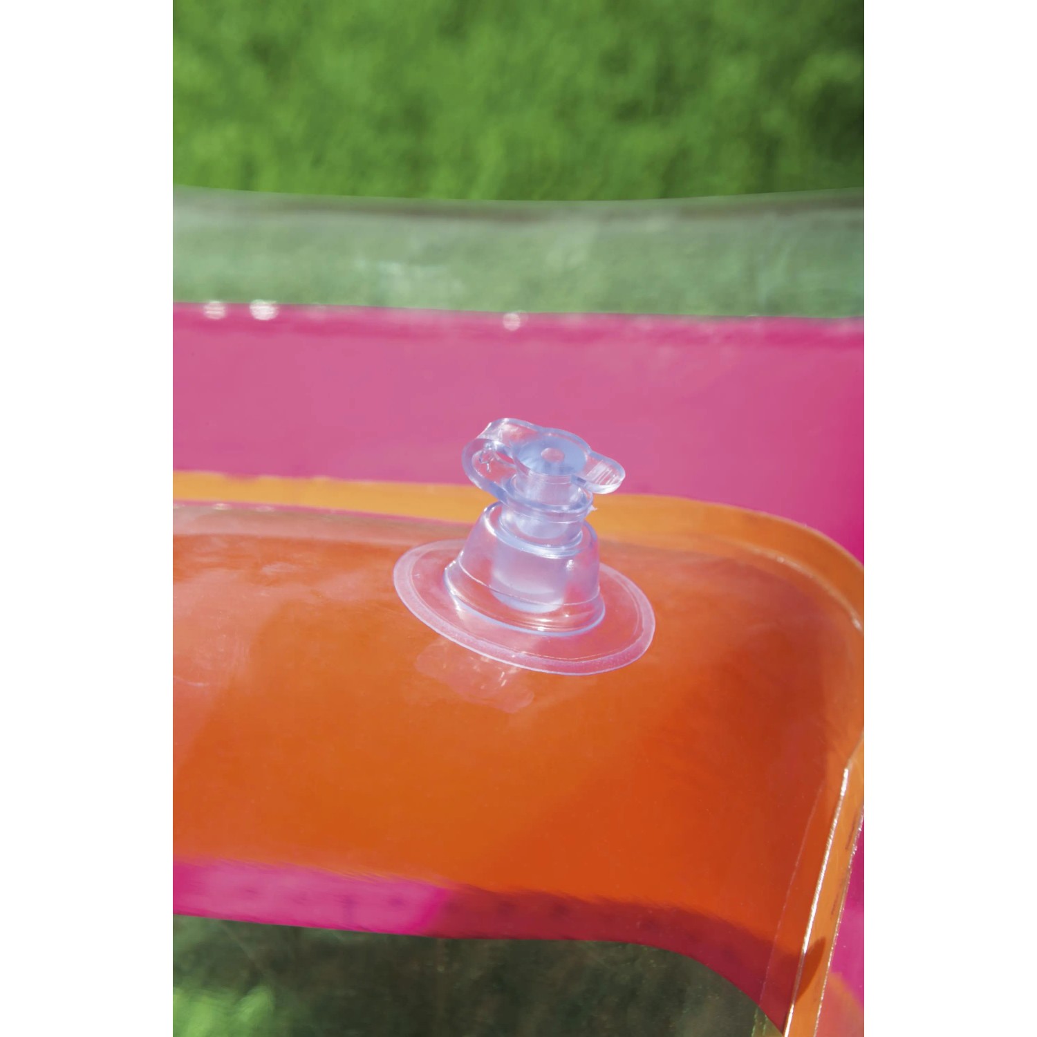 Detailaufnahme: Ventil der Bestway Luftmatratze (177x63x16 cm).