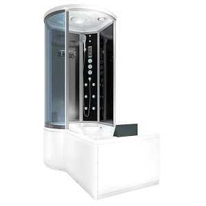 AcquaVapore Duschtempel K55-R33-EC: Kombination aus Badewanne und Dusche, 100x170 cm.