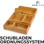 addhome 6er Set Bambus Schubladen Organizer Boxen in verschiedenen Größen.