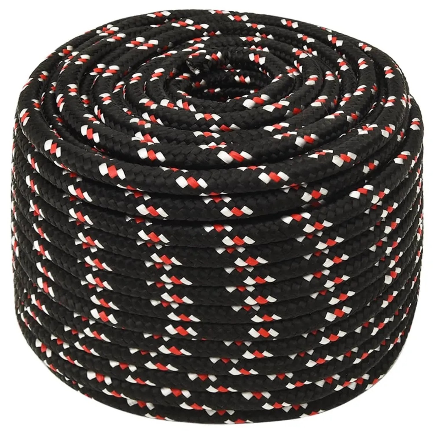 vidaXL Bootsseil Schwarz 14 mm 100 m Polypropylen 152358