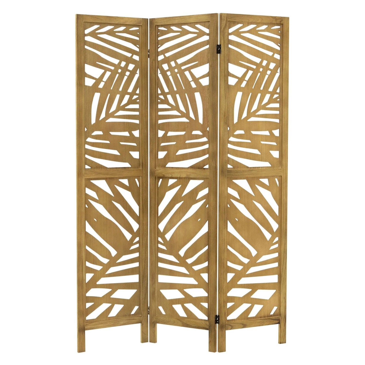 ML-Design Paravent 3-teilig Kyoto Natur 170x121 cm aus Paulownienholz