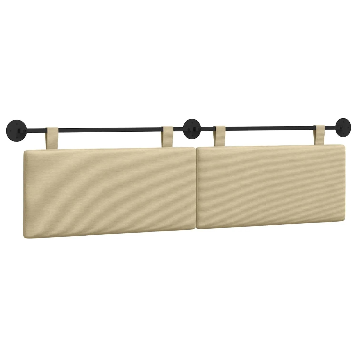 vidaXL Hängevorderseite Uni Hellgrün-Grau 170 x 55 x 5 cm Cordstoff 42031820