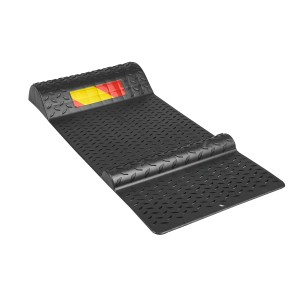 Schwarzer Apa Autostopper Parkhilfe aus Kunststoff mit gelb-rotem Reflektor.