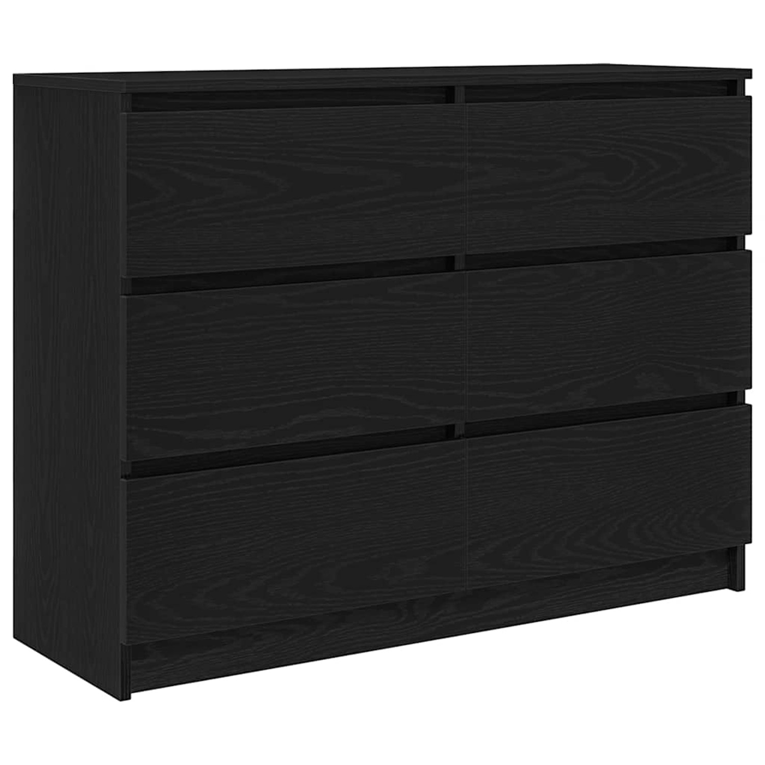 vidaXL Sideboard Schwarz Eichen-Optik 100x35x76 cm Holzwerkstoff 3328499 günstig online kaufen