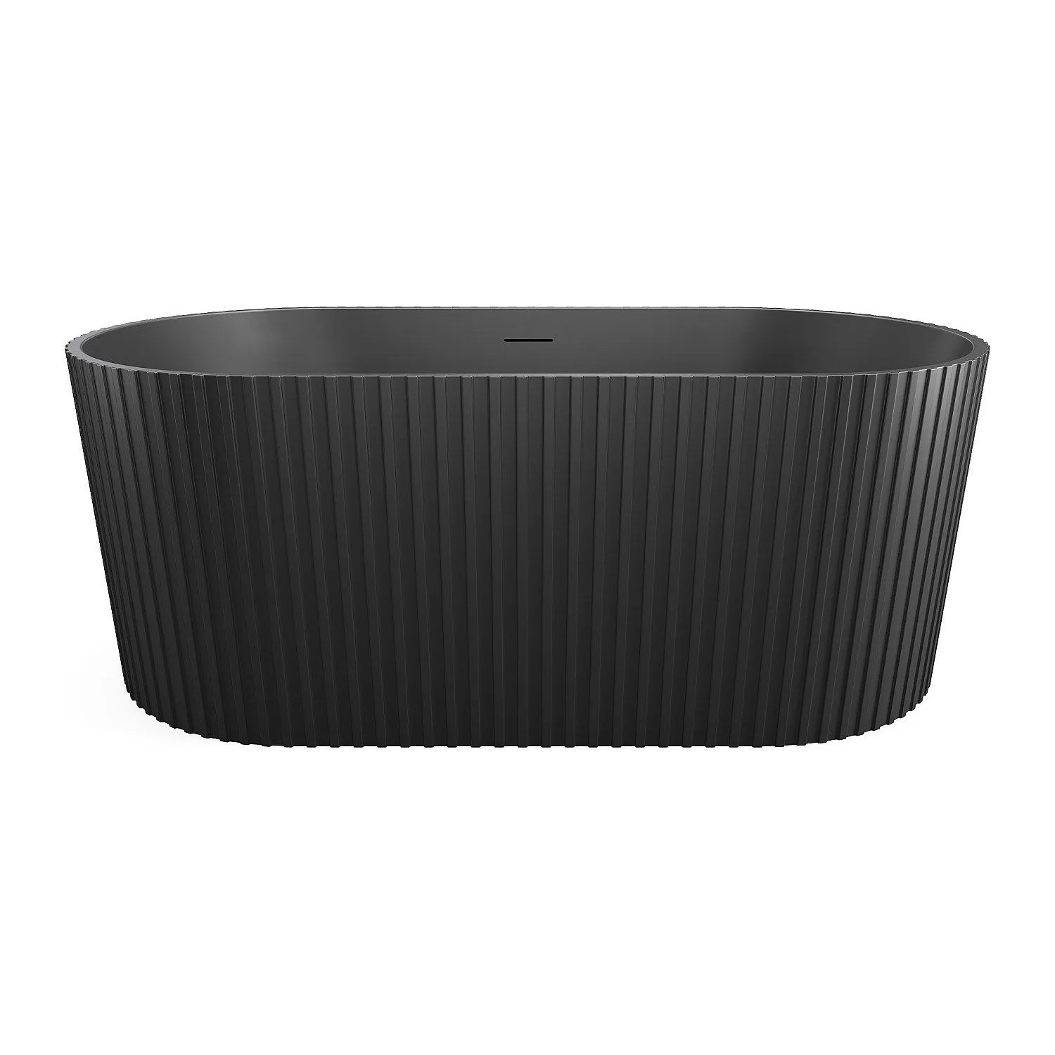 Vente-unique Freistehende Badewanne Aliena Schwarz 150 cm