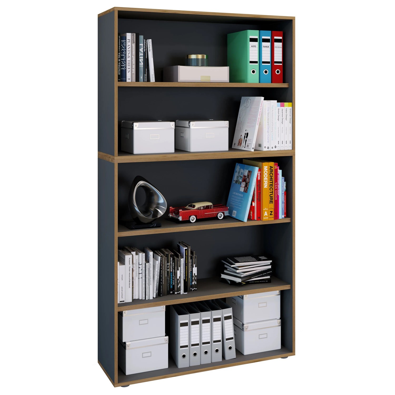 VCM Büroregal & Bücherregal Salia Anthrazit