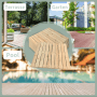 DELUKE Holzfliese Kiefernholz 47,5x47,5cm Fliese Geriffelt Terrassenfliese Holz Quadratisch Terrassendiele mit Unterkonstruktion Balkon Bodenfliese_6