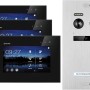 Balter EVO Video-Türsprechanlage für Einfamilienhaus mit 3x 7 Zoll Monitor Silber-Schwarz