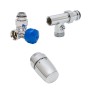 Schulte ExpressPlus Thermostat-Set, verchromt, für Mischbetrieb (rechts). Heizungs-Installation.