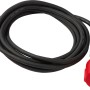 Rotes CEE Verlängerungskabel, 5 m, für Camping und Garten, staub- und spritzwassergeschützt.