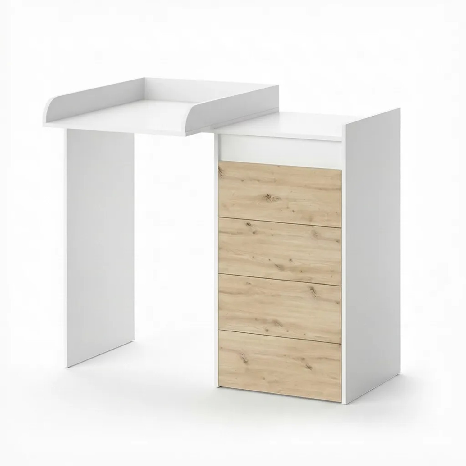 Vicco Waschmaschinenschrank Alf Weiß 116 x 98 mit 4 Schubladen
