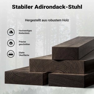Wiltec Adirondack Gartenstuhl Holz 89X72X92,5Cm Gartensessel 160Kg Gartenmöbel