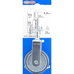 Conacord Vogelrolle aus Stahl und Eisen, Ø 6,4 mm x 115 mm, für Edelstahl-Beschläge.