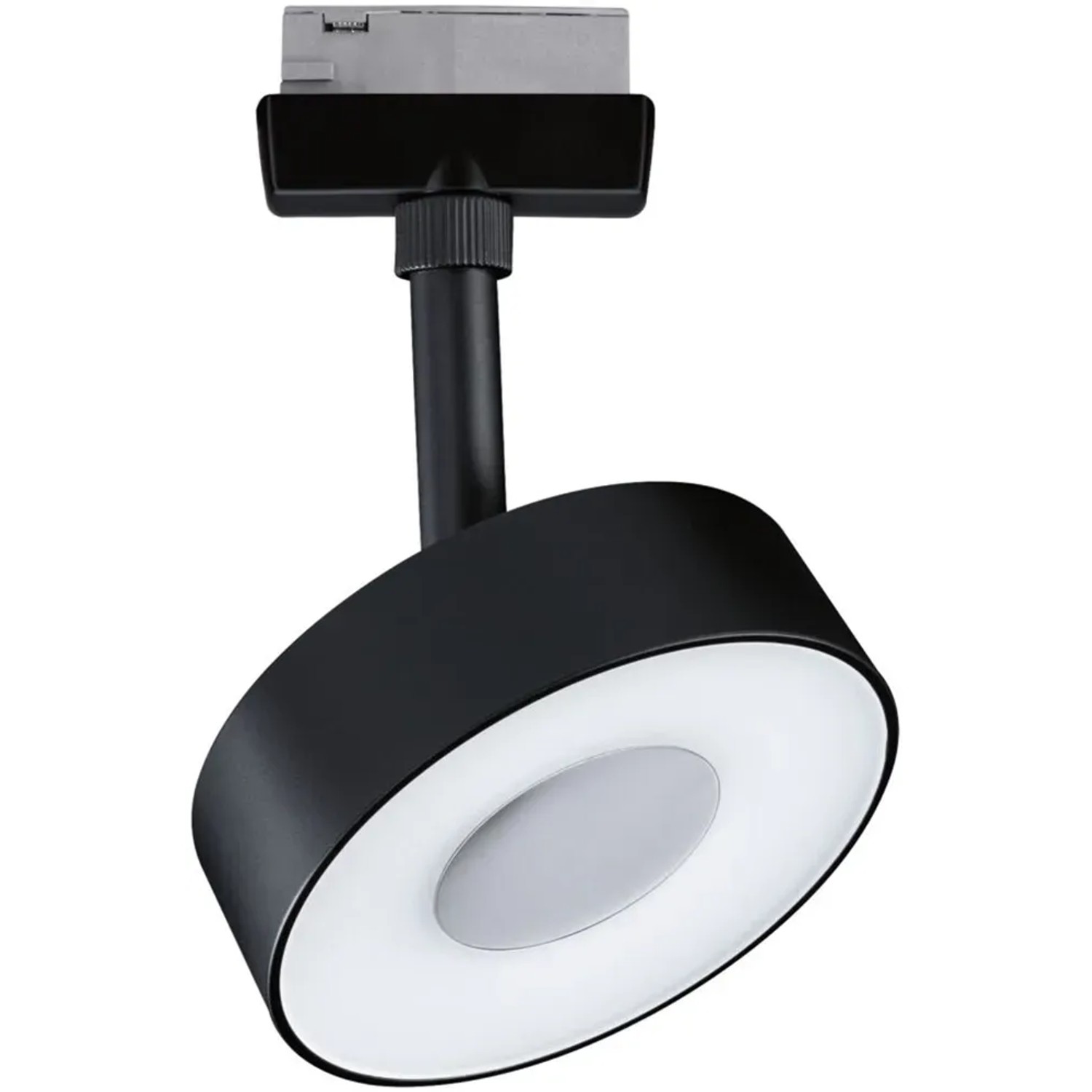 Schwarzer Paulmann Urail LED Schienenspot Circle, 5W, neutralweißes Licht für Schienensysteme.