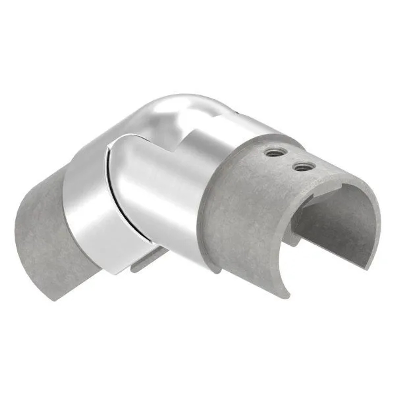 FeNau Verbinder Flexibel Abwärts 25-55 Grad Für Nutrohr Ø 42,4 mm V2A