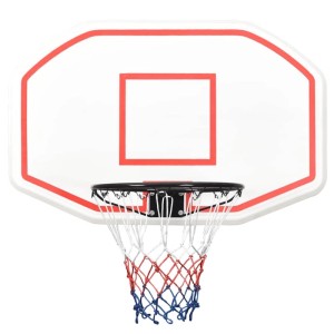 vidaXL Basketballkorb, weißes Backboard mit rotem Rand und farbigem Netz.
