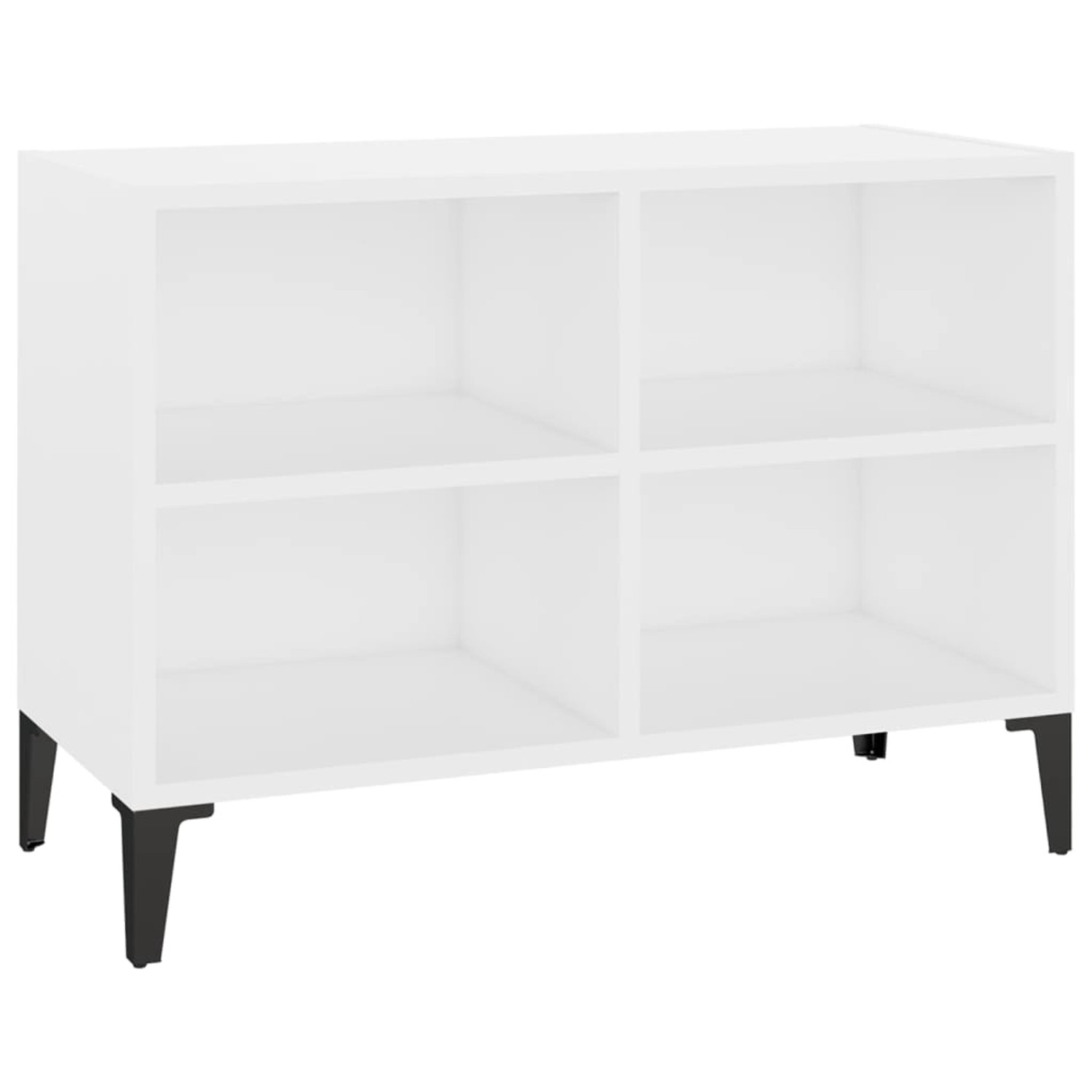 vidaXL TV-Schrank mit Metallbeinen Weiß 69,5x30x50cm 805932