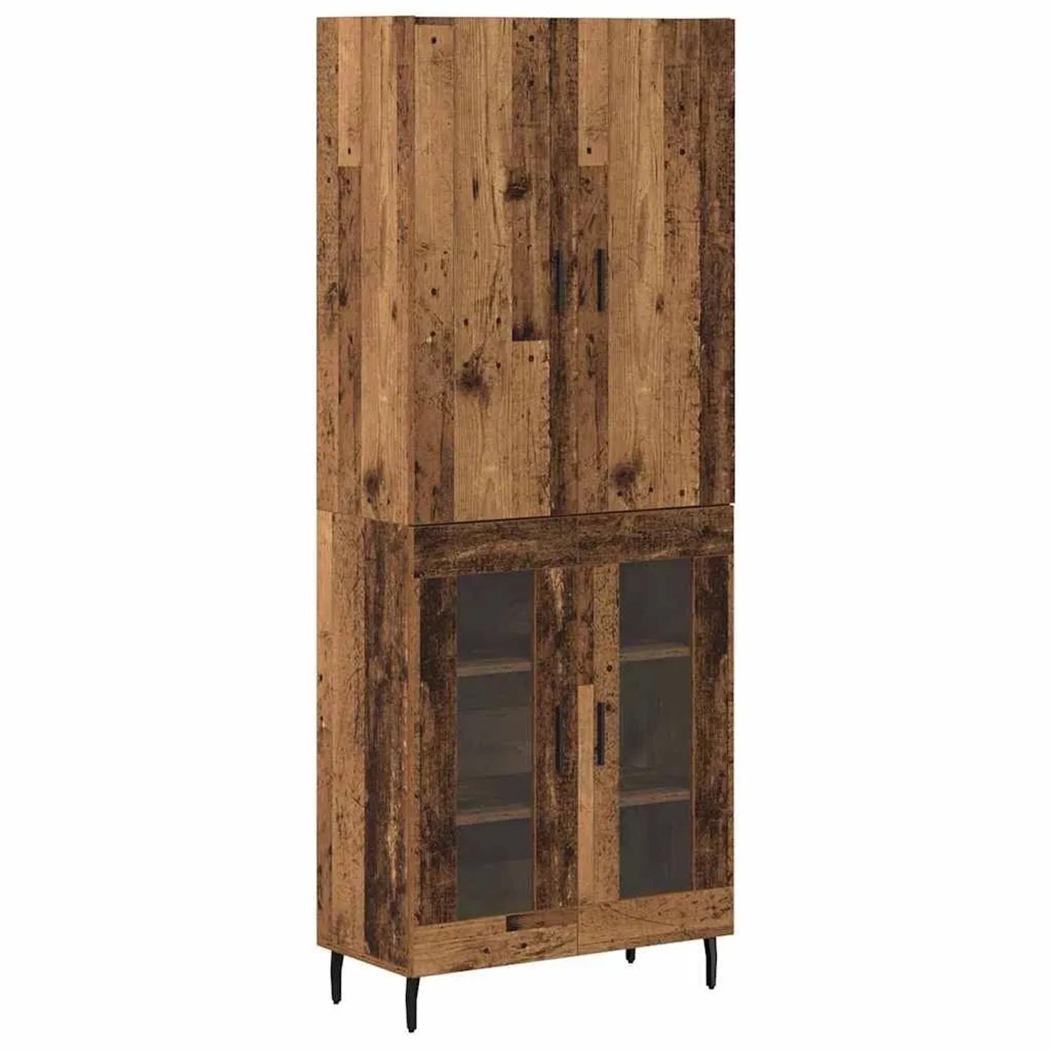 vidaXL Highboard Wandmontiert Altholz 69,5 x 34 x 180 cm Holzwerkstoff 3403 günstig online kaufen