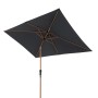 Doppler Balkonschirm Wood, 196x298 cm, anthrazit, mit Knickfunktion. Ideal für Balkon und Terrasse.