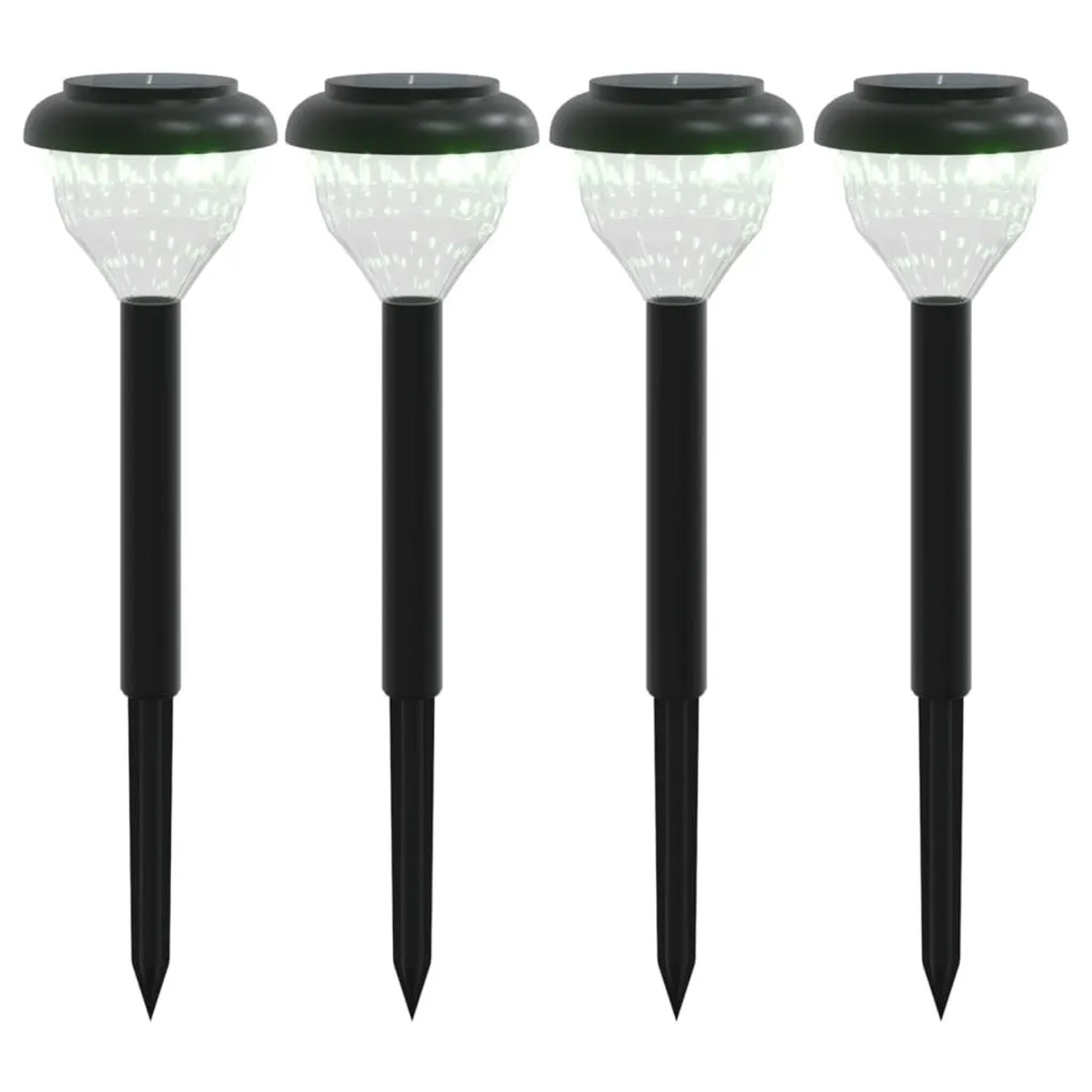 vidaXL Solar-Wegbeleuchtung mit Erdspießen 4 Stk Warmweiß & RGB 4008189